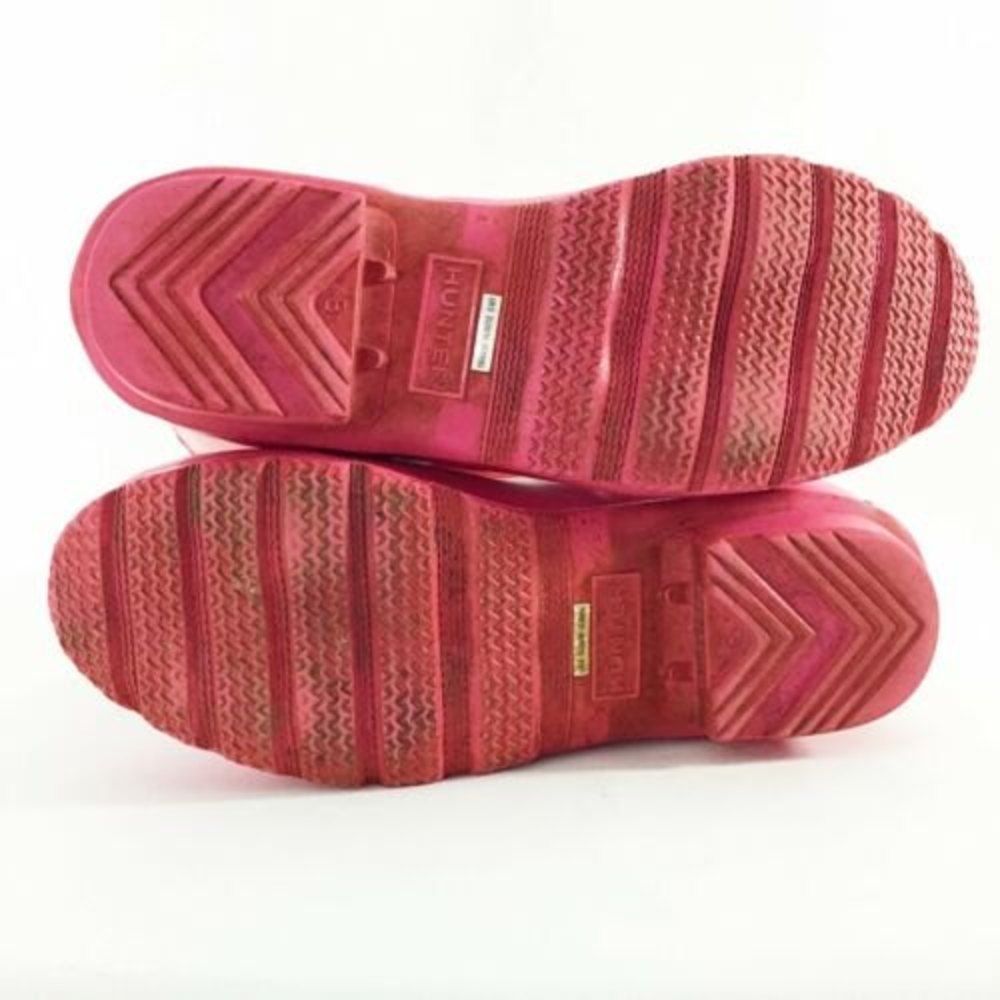 Hunter Original Glitter Fin Rain Boots Tall Pink Sparkle Big Kids Youth Girls 5 - Picture 11 of 11